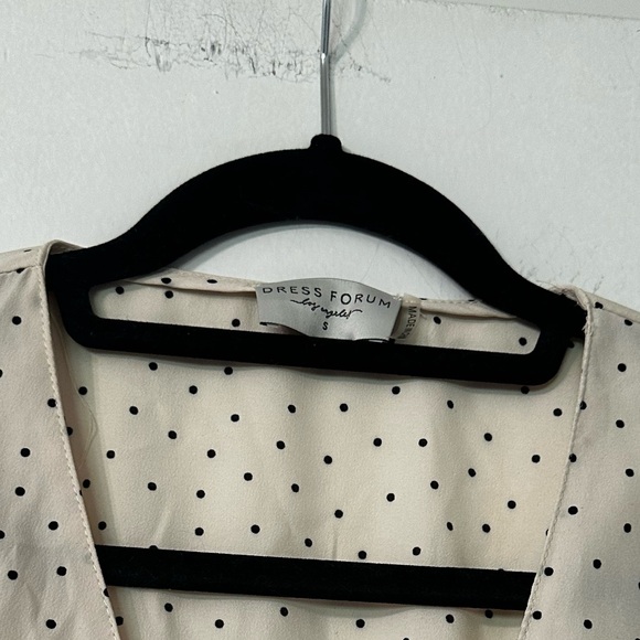Dress Forum Los Angeles Polka Dotted Button Up Long Sleeve - Picture 4 of 8